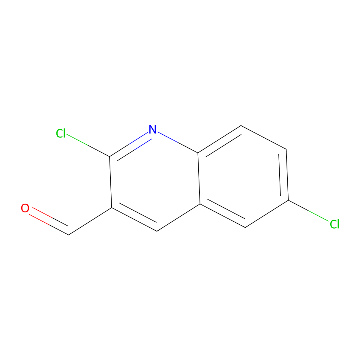 2,6-Dichloroquinoline-3-carboxaldehyde molecular structure, CAS 73568-41-9