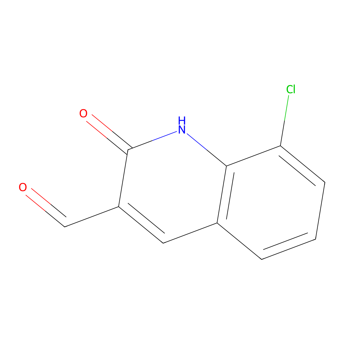 8-Chloro-2-hydroxyquinoline-3-carbaldehyde molecular structure, CAS 73568-42-0