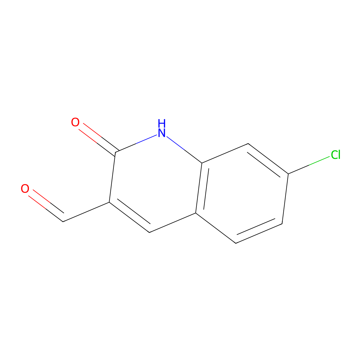 7-Chloro-2-oxo-1,2-dihydroquinoline-3-carbaldehyde molecular structure, CAS 73568-43-1