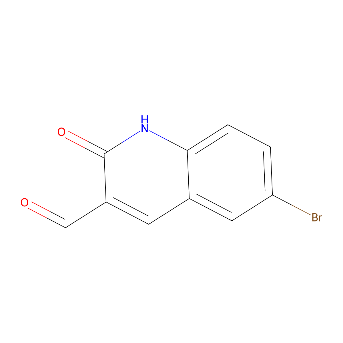 6-Bromo-2-oxo-1,2-dihydroquinoline-3-carbaldehyde molecular structure, CAS 73568-45-3