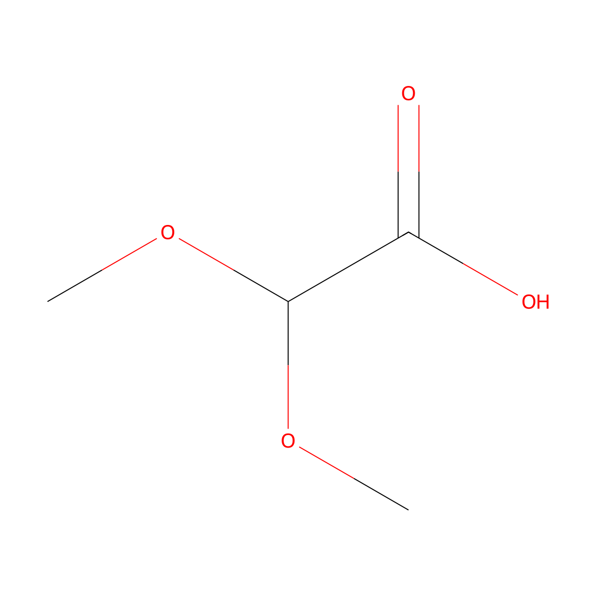 2,2-Dimethoxyacetic acid molecular structure, CAS 73569-40-1