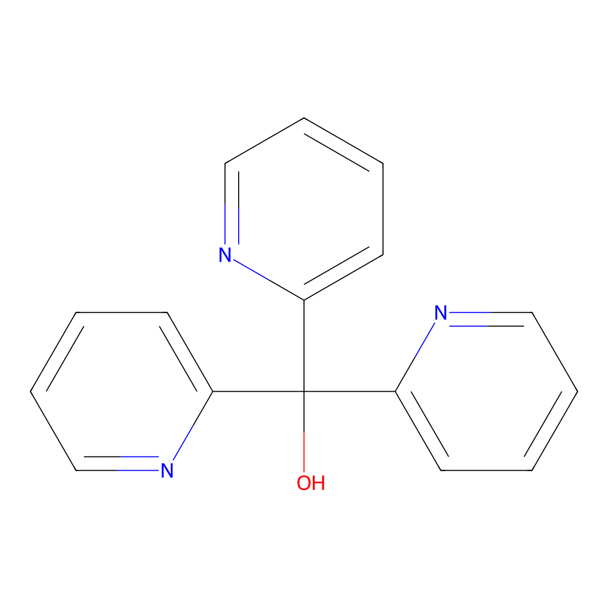 Tripyridin-2-ylmethanol molecular structure, CAS 73569-80-9