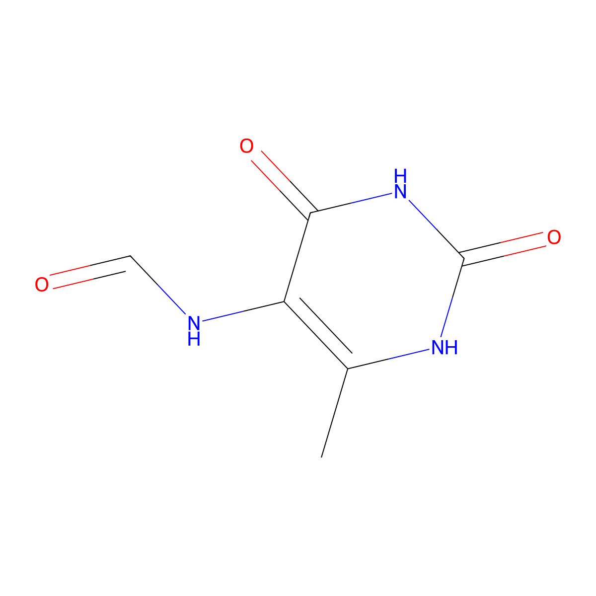 N-(6-methyl-2,4-dioxo-1H-pyrimidin-5-yl)formamide molecular structure, CAS 7357-42-8