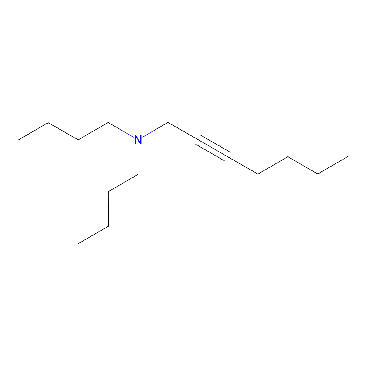n,n-Dibutylhept-2-yn-1-amine molecular structure, CAS 7357-55-3