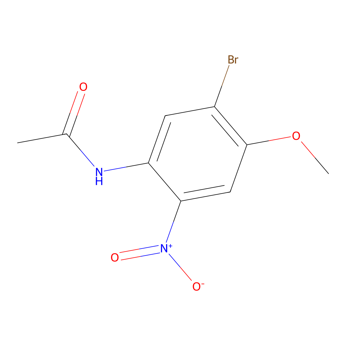 N-(5-Bromo-4-methoxy-2-nitrophenyl)acetamide molecular structure, CAS 7357-66-6