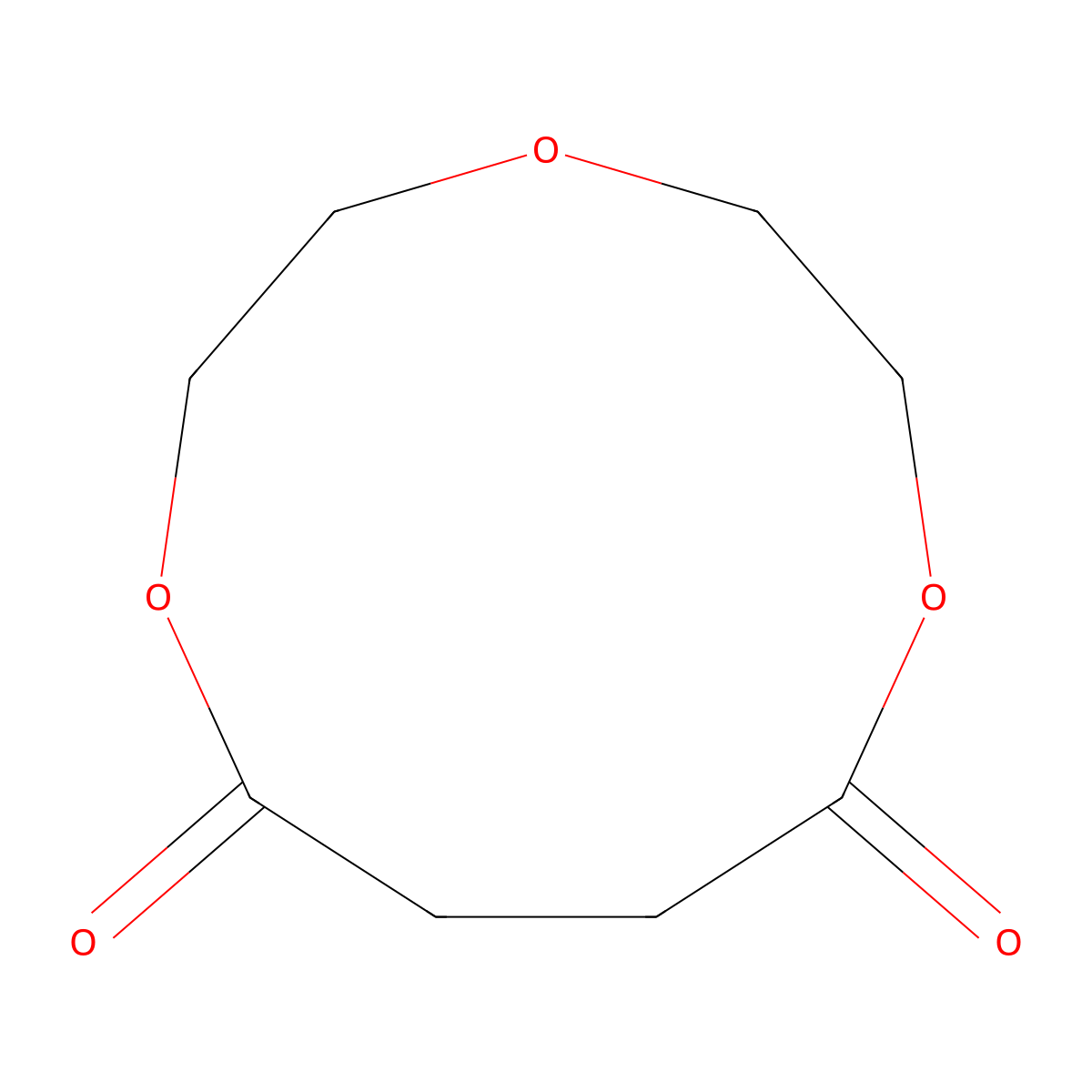 1,4,7-Trioxacycloundecane-8,11-dione molecular structure, CAS 7357-94-0