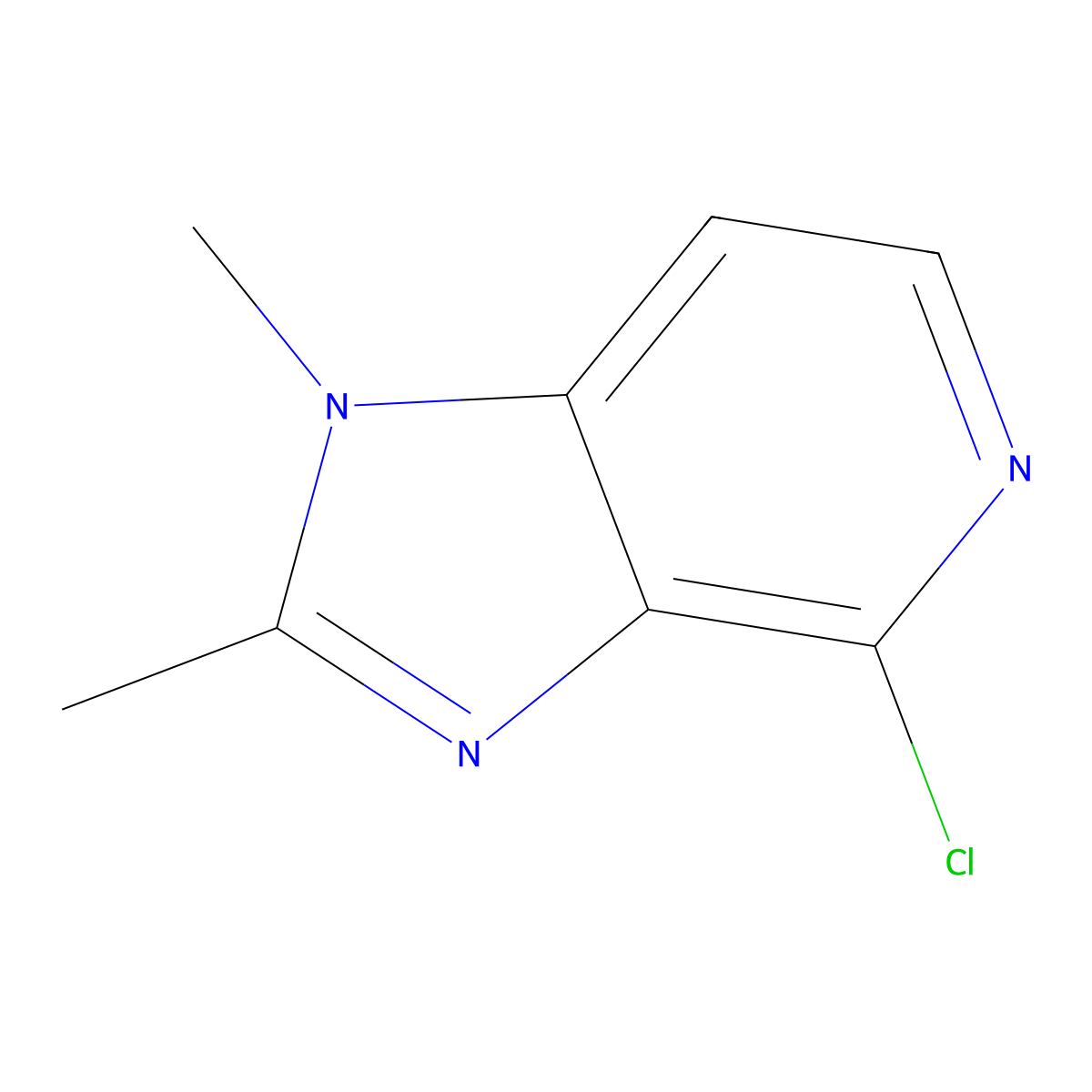 4-chloro-1,2-dimethyl-1H-imidazo[4,5-c]pyridine molecular structure, CAS 73576-77-9
