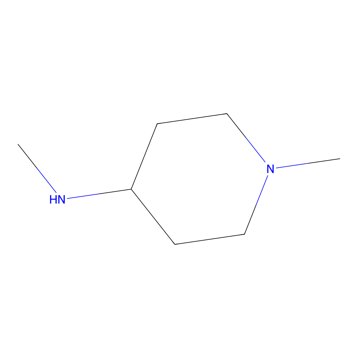 1-Methyl-4-(methylamino)piperidine molecular structure, CAS 73579-08-5