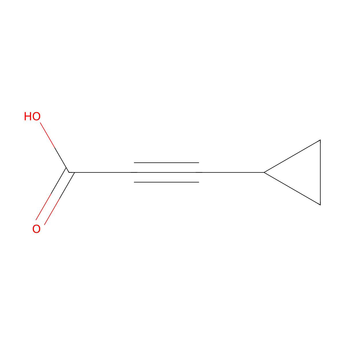 3-Cyclopropyl-2-propynoic acid molecular structure, CAS 7358-93-2