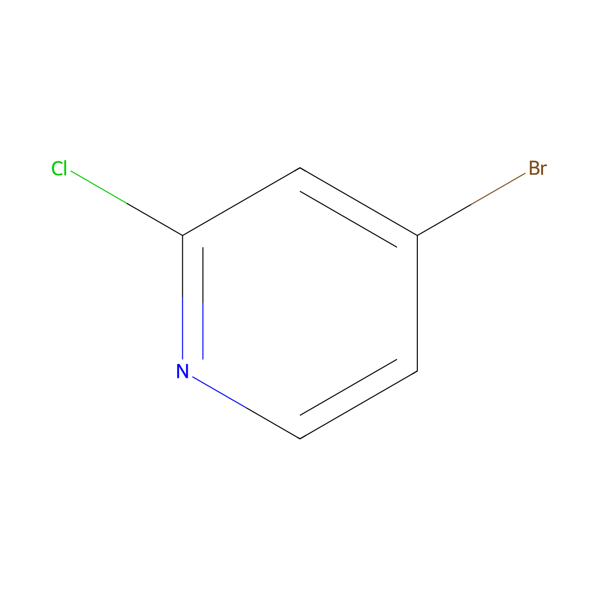 4-Bromo-2-chloropyridine molecular structure, CAS 73583-37-6