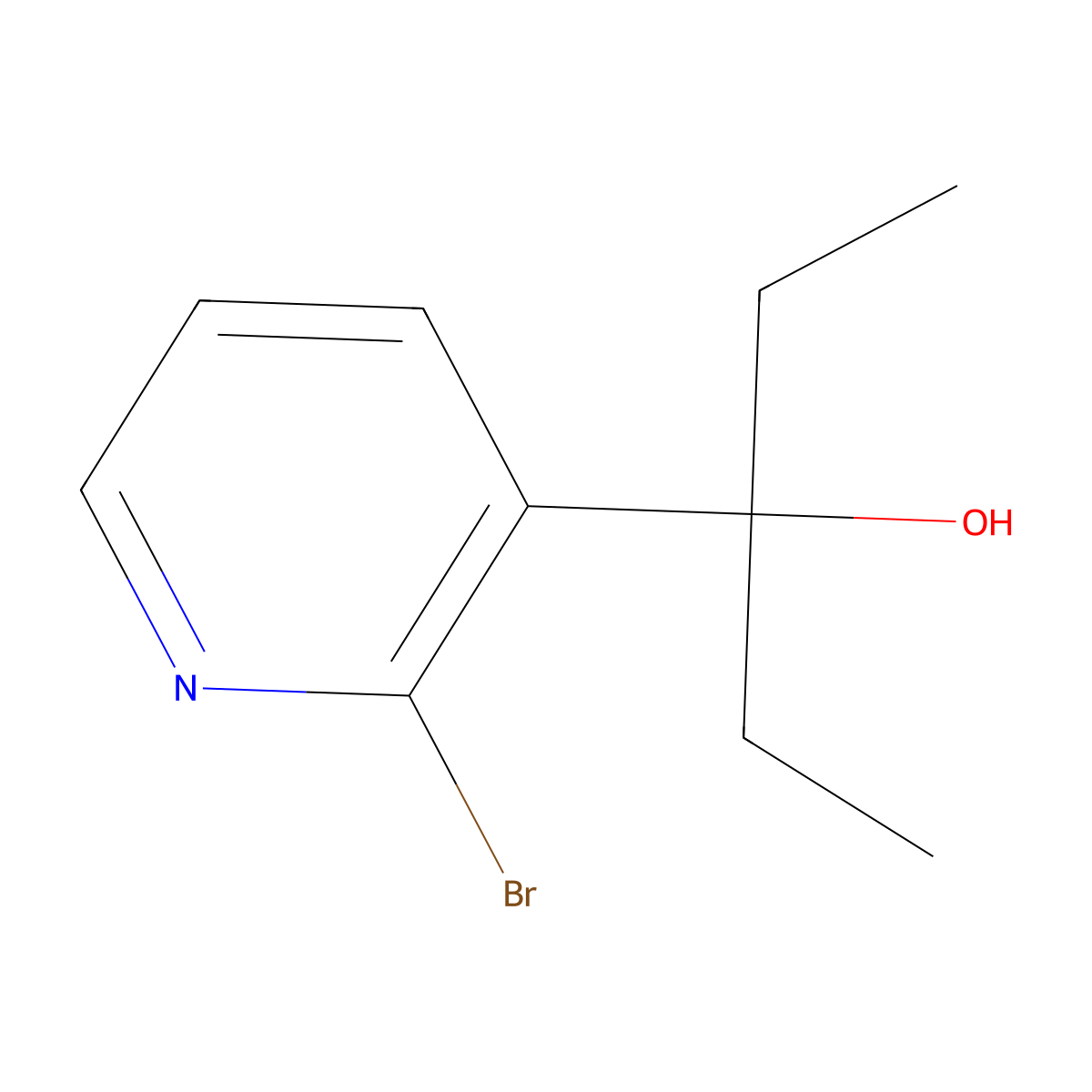 3-(2-Bromo-3-pyridinyl)pentan-3-ol molecular structure, CAS 73583-40-1