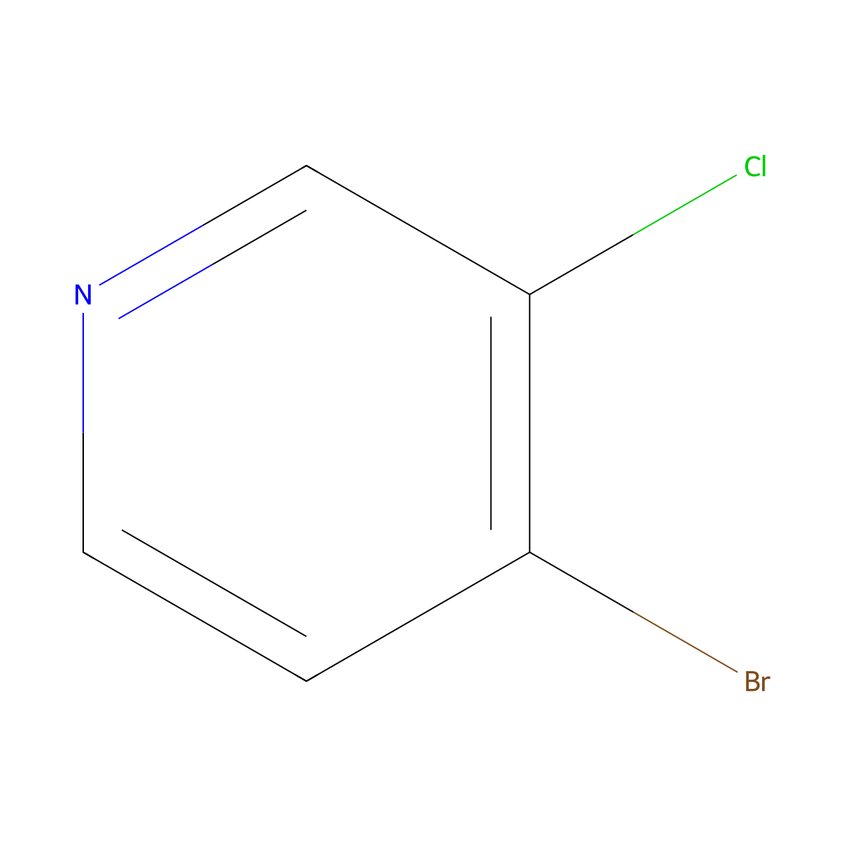 4-Bromo-3-chloropyridine molecular structure, CAS 73583-41-2