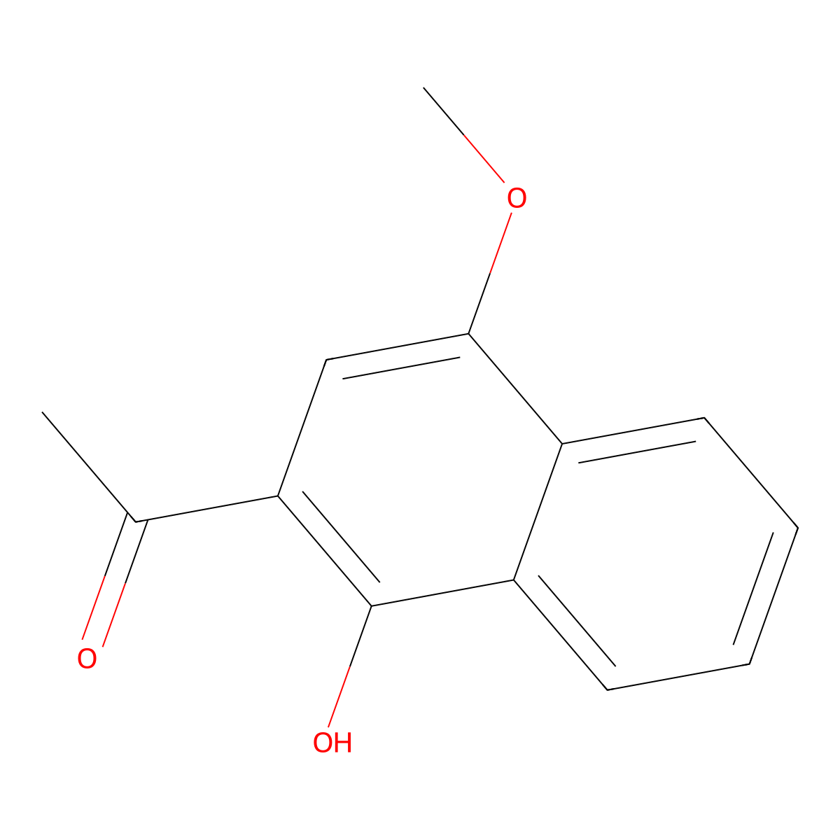 1-(1-Hydroxy-4-methoxynaphthalen-2-yl)ethan-1-one molecular structure, CAS 73584-59-5