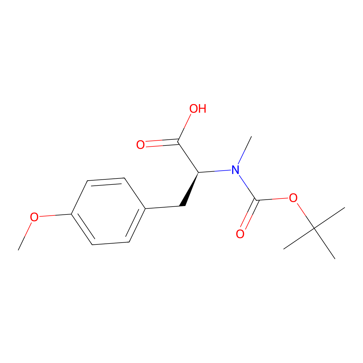 N-Boc-N-methyl-4-methoxy-L-phenylalanine molecular structure, CAS 73584-84-6
