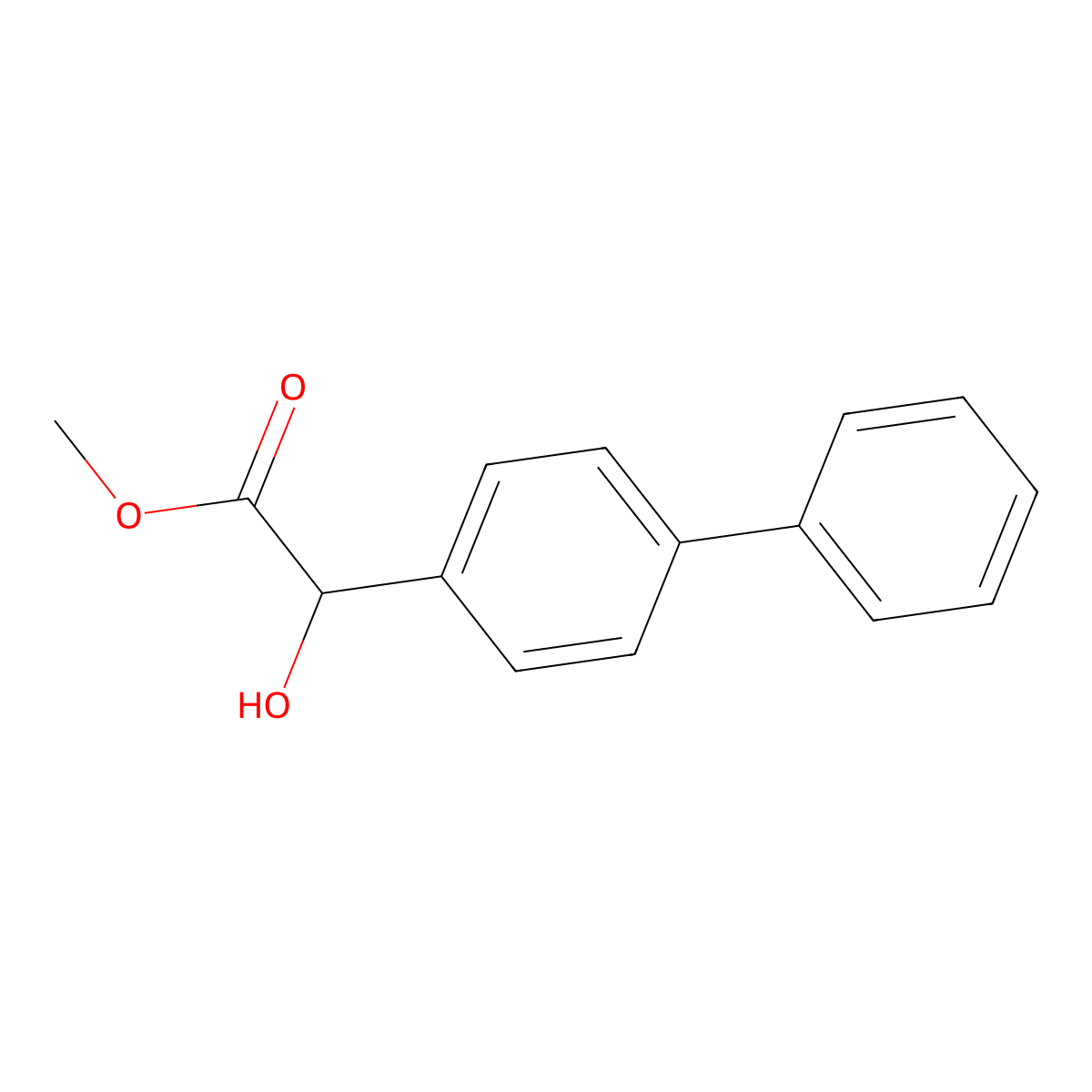 Methyl 2-hydroxy-2-(4-phenylphenyl)acetate molecular structure, CAS 73586-08-0