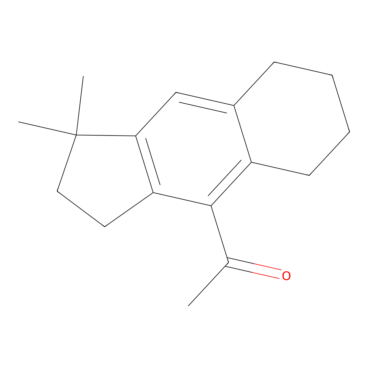 Ethanone, 1-(2,3,5,6,7,8-hexahydro-1,1-dimethyl-1H-benz[f]inden-4-yl)- molecular structure, CAS 7359-04-8