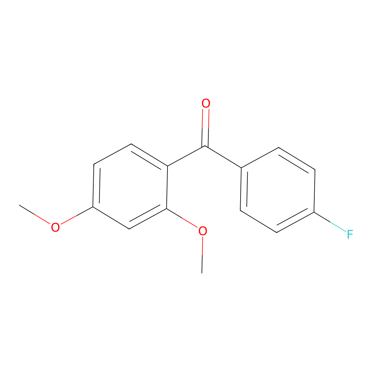 (2,4-Dimethoxyphenyl)(4-fluorophenyl)methanone molecular structure, CAS 7359-15-1
