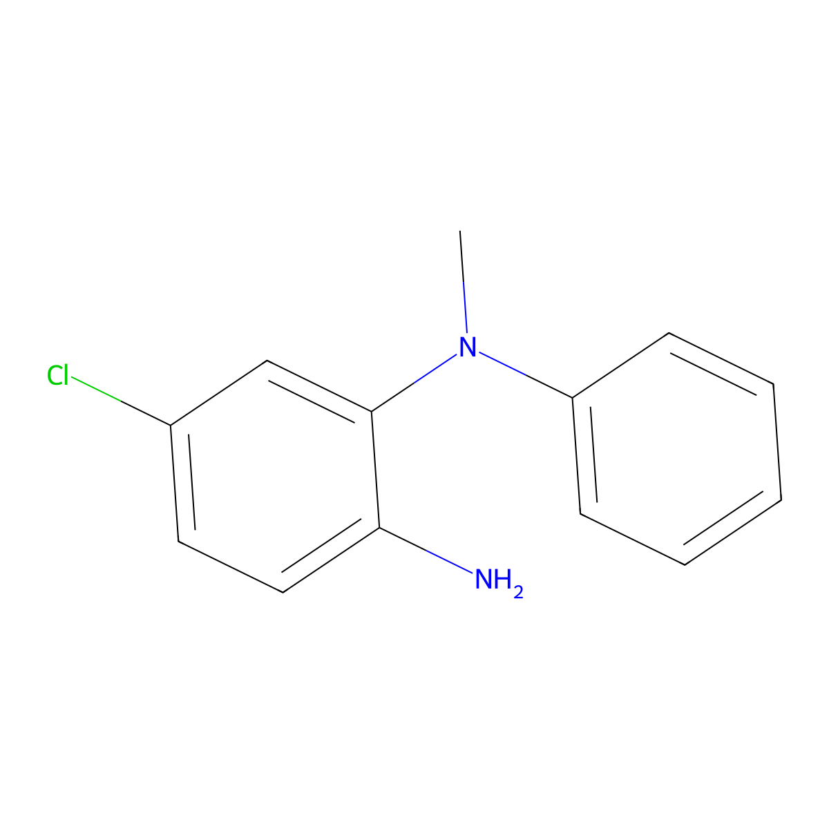 5-Chloro-N1-methyl-N1-phenylbenzene-1,2-diamine molecular structure, CAS 7359-89-9