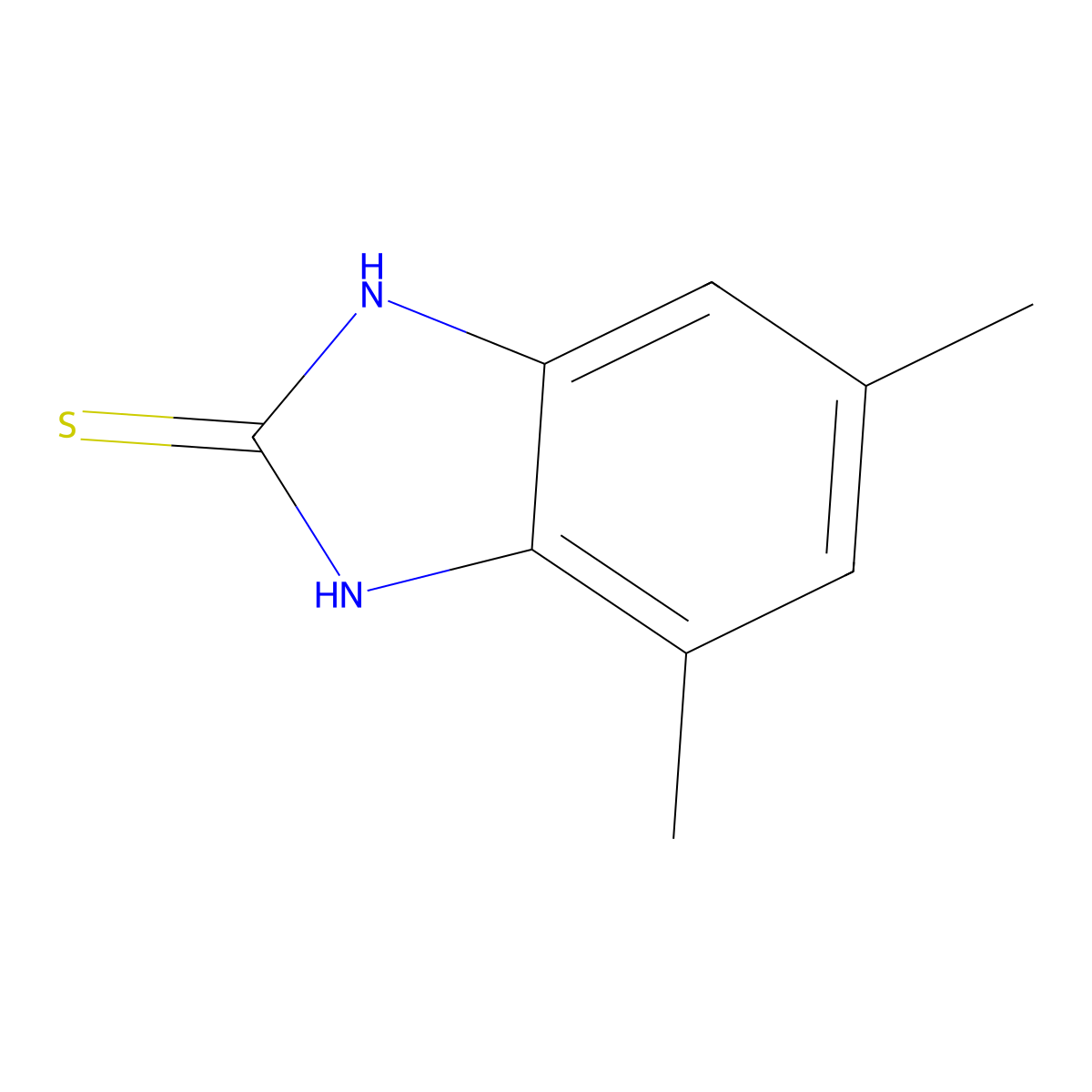 4,6-dimethyl-1,3-dihydro-2H-benzimidazole-2-thione molecular structure, CAS 73590-92-8