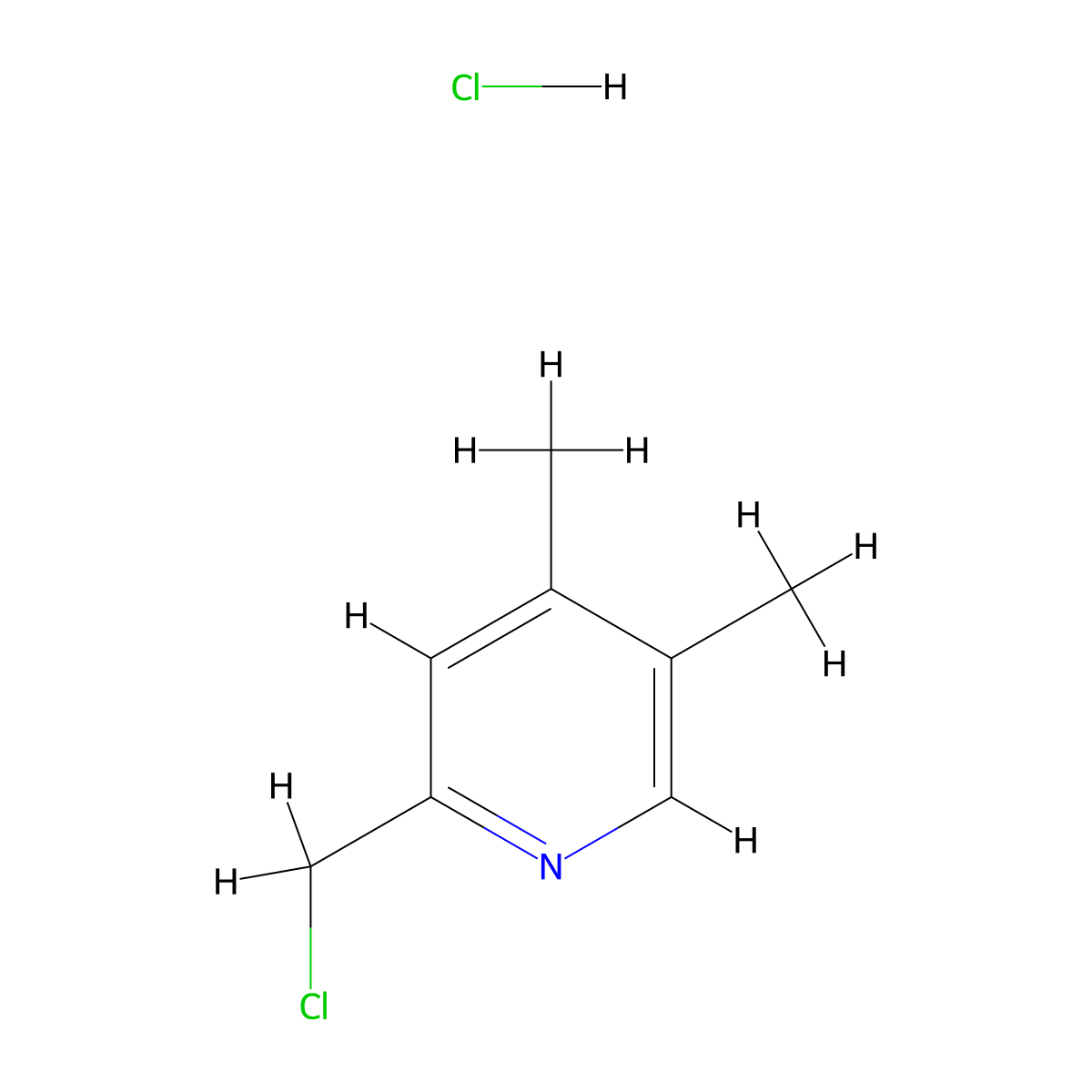 2-(Chloromethyl)-4,5-dimethylpyridine hydrochloride molecular structure, CAS 73590-98-4
