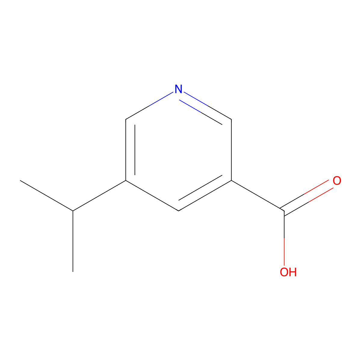 5-(Propan-2-yl)pyridine-3-carboxylic acid molecular structure, CAS 73591-69-2