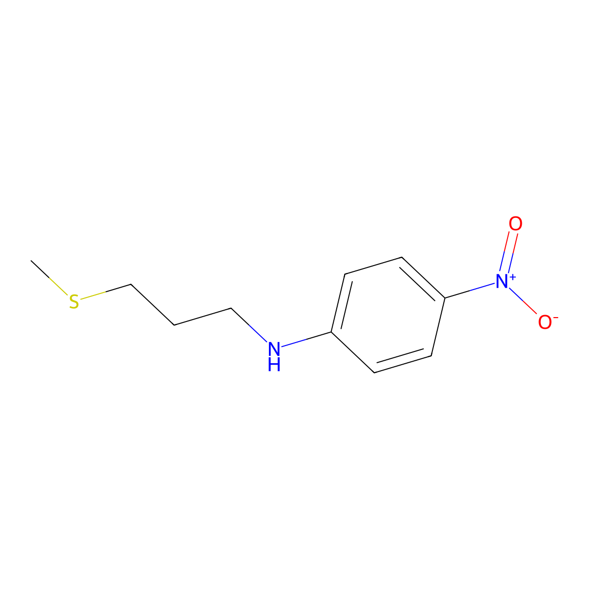 N-[3-(Methylsulfanyl)propyl]-4-nitroaniline molecular structure, CAS 73595-67-2