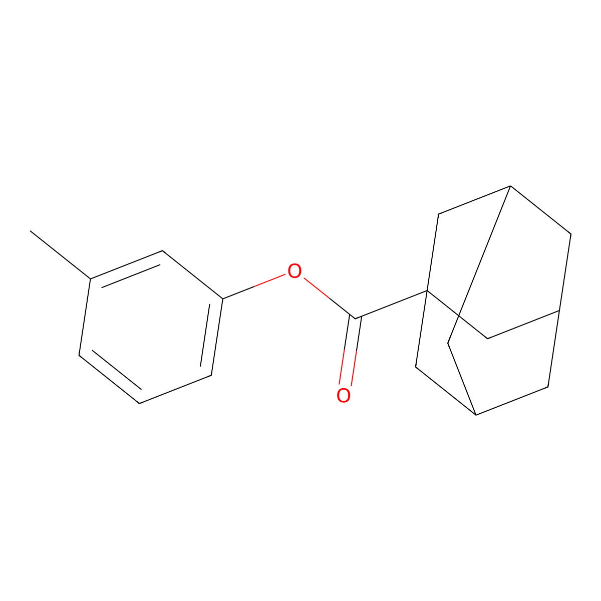 3-Adamantanecarboxylic acid, m-tolyl ester molecular structure, CAS 73599-99-2