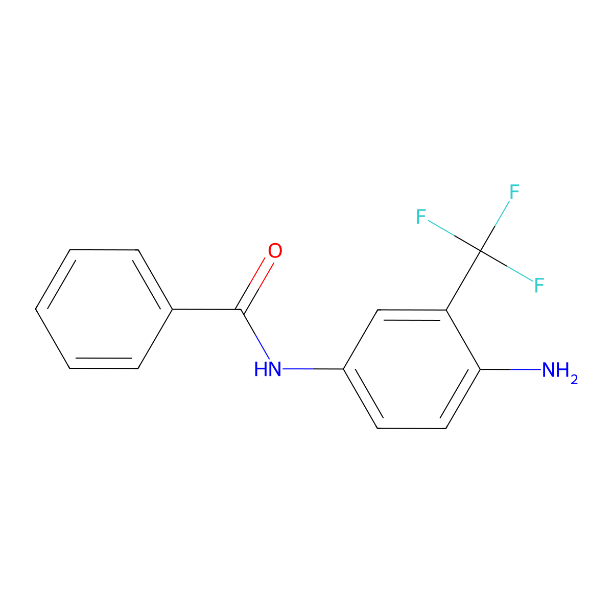 N-[4-amino-3-(trifluoromethyl)phenyl]benzamide molecular structure, CAS 736-02-7
