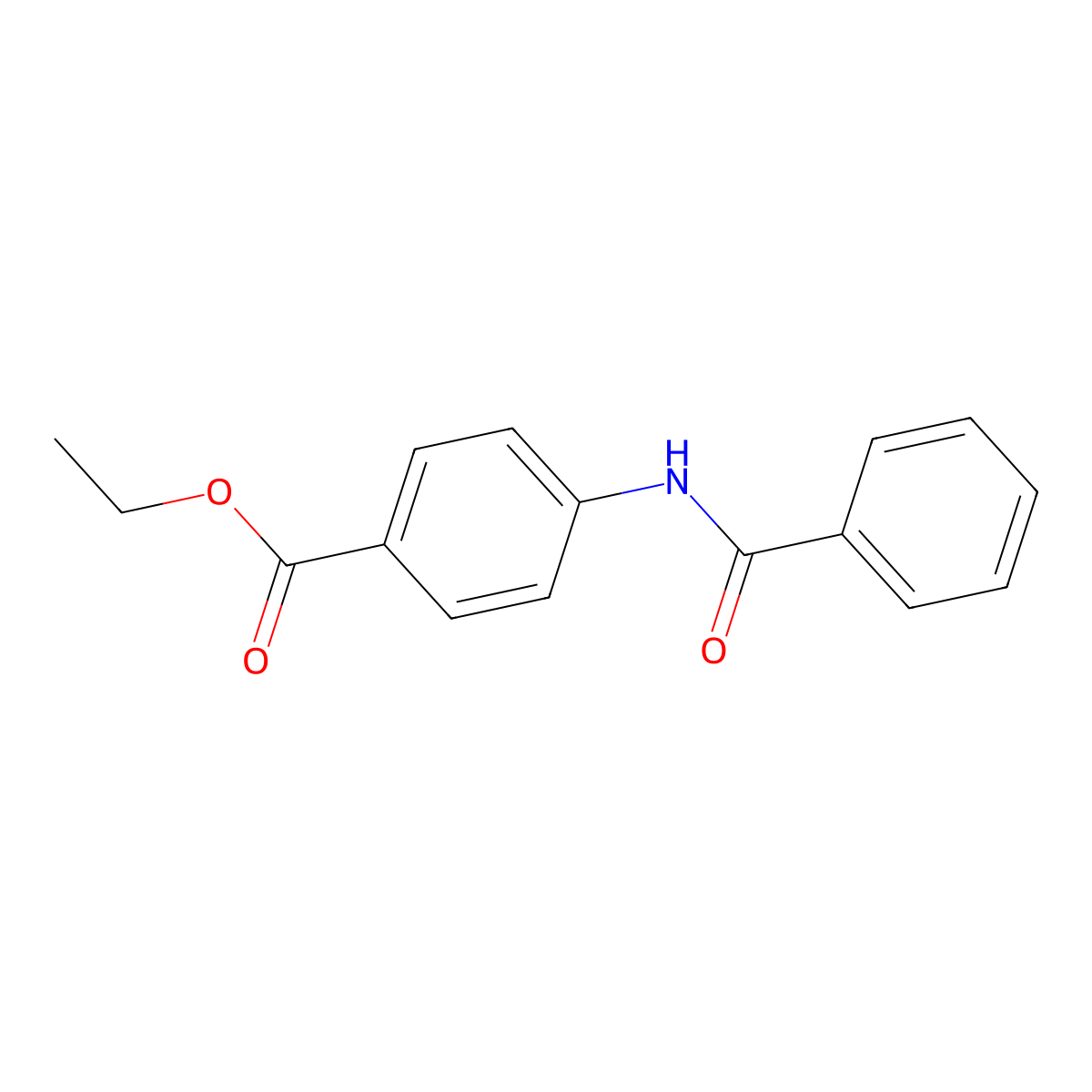Ethyl 4-(benzoylamino)benzoate molecular structure, CAS 736-40-3