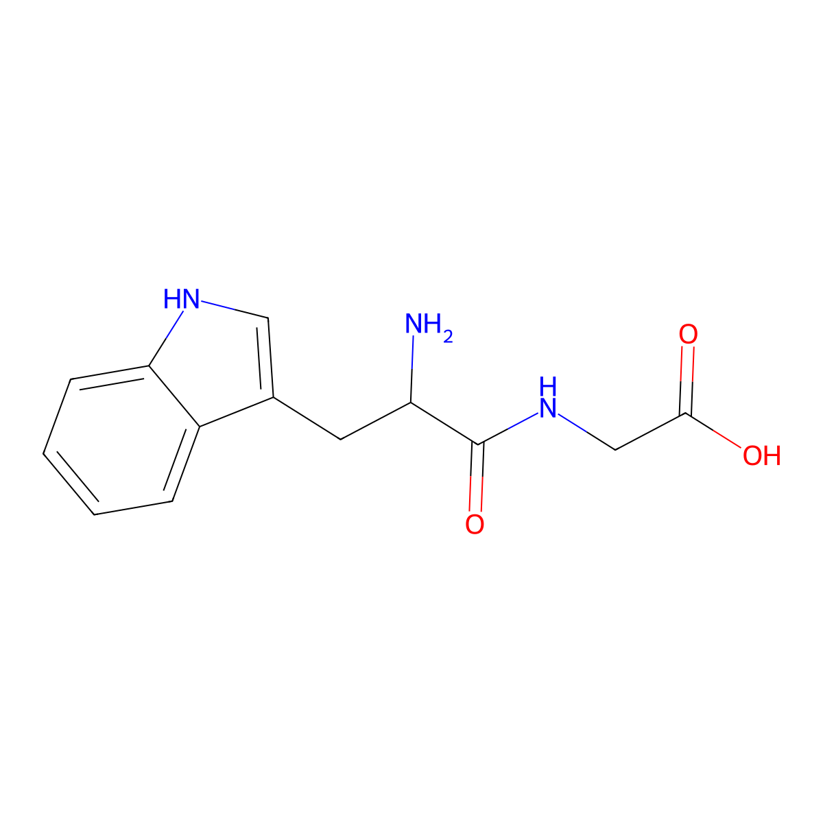 L-Tryptophanylglycine molecular structure, CAS 7360-09-0