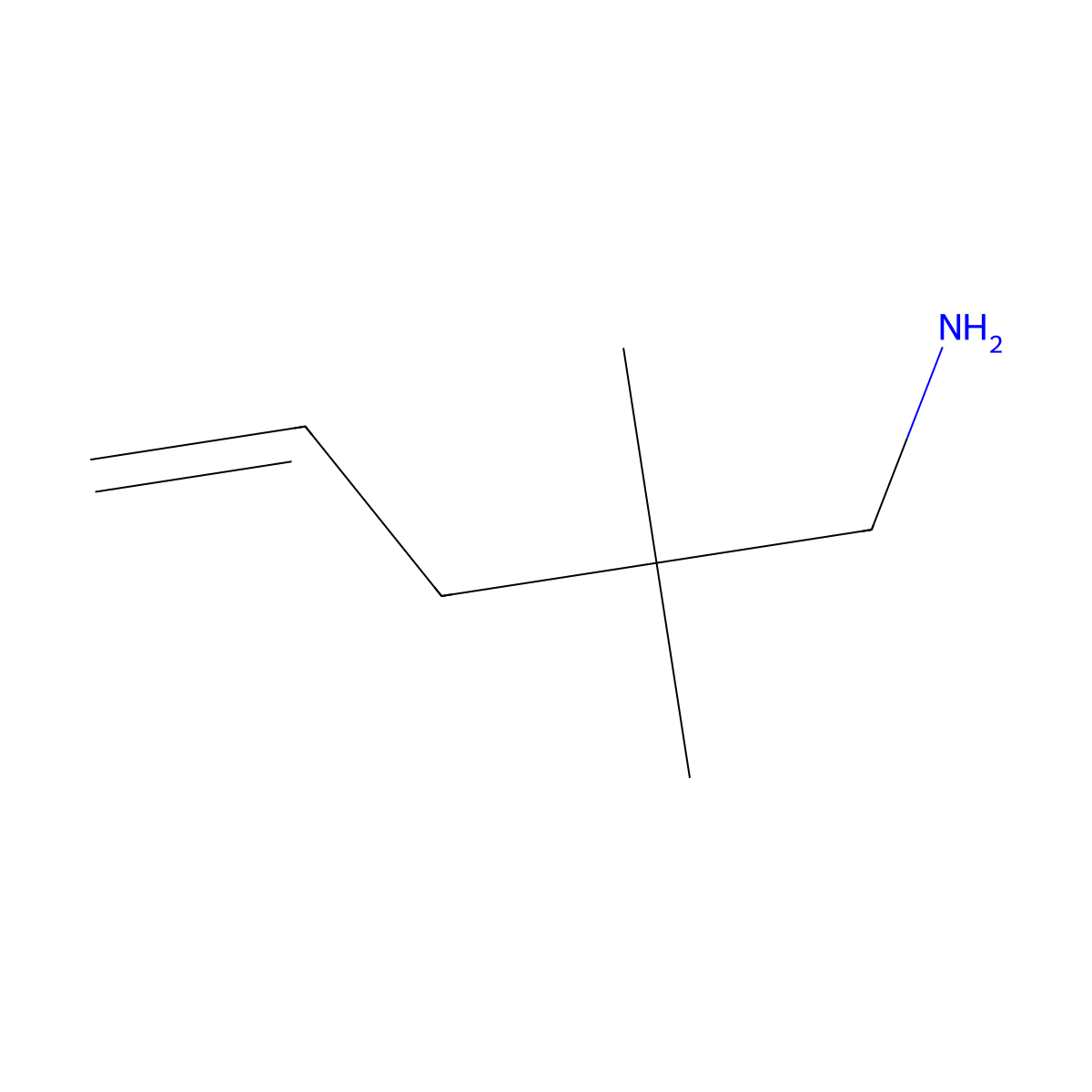 2,2-Dimethylpent-4-en-1-amine molecular structure, CAS 73604-46-3