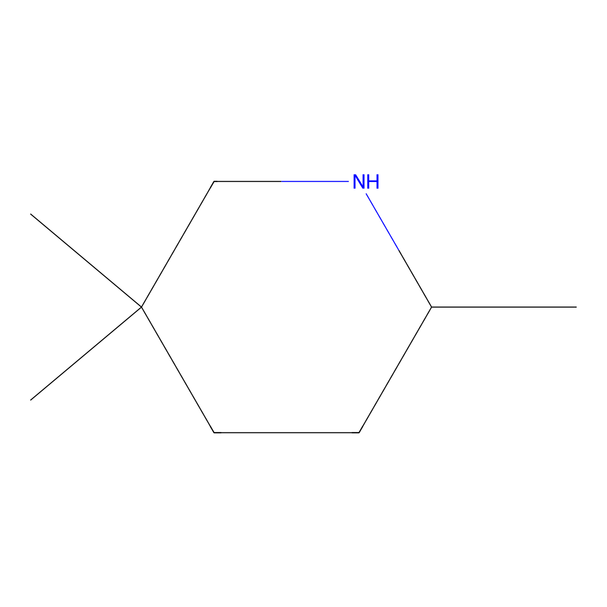 2,5,5-Trimethylpiperidine molecular structure, CAS 73604-53-2