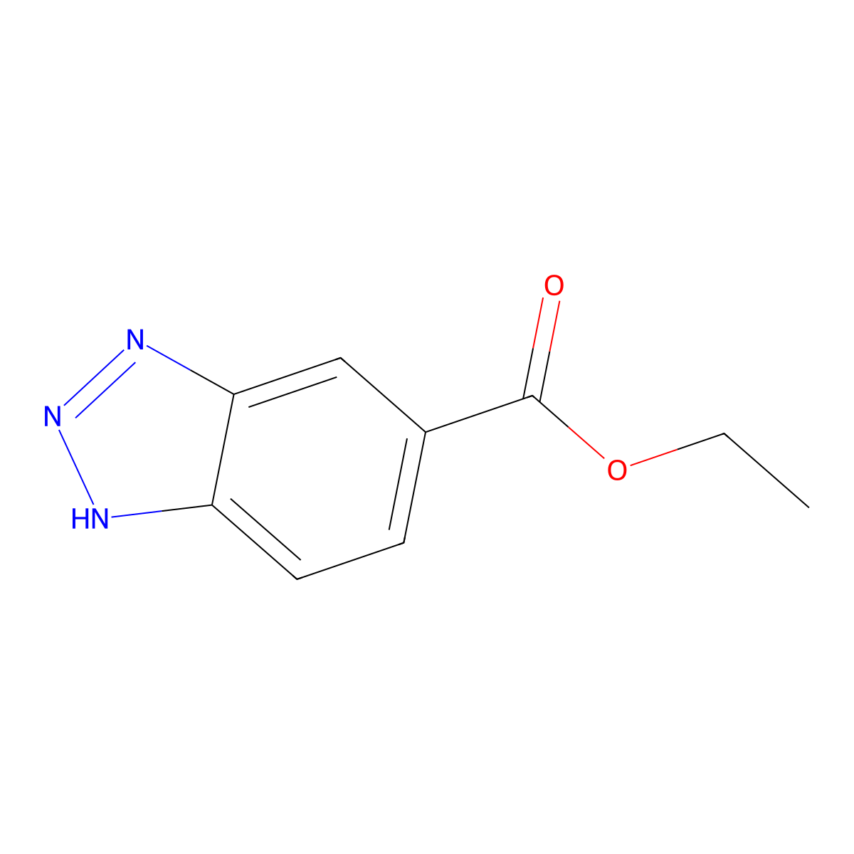 Ethyl 1H-benzo[D][1,2,3]triazole-5-carboxylate molecular structure, CAS 73605-91-1