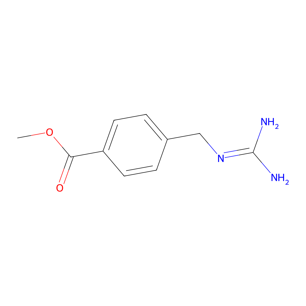 Methyl 4-(guanidinomethyl)benzoate molecular structure, CAS 736080-30-1