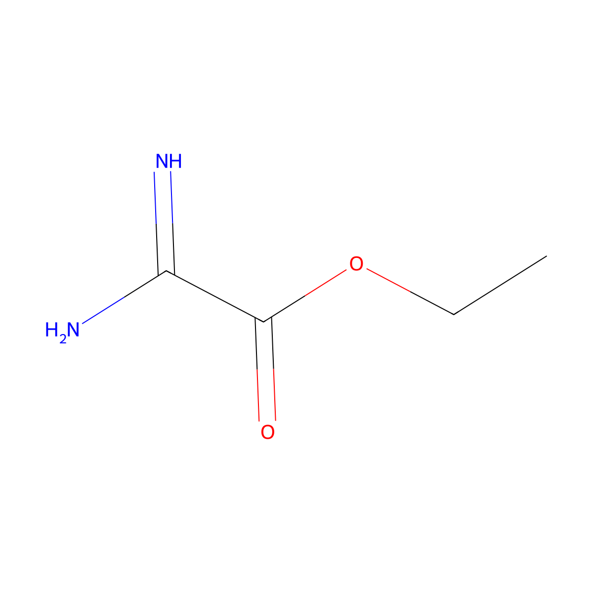 Ethyl 2-amino-2-iminoacetate molecular structure, CAS 736090-04-3