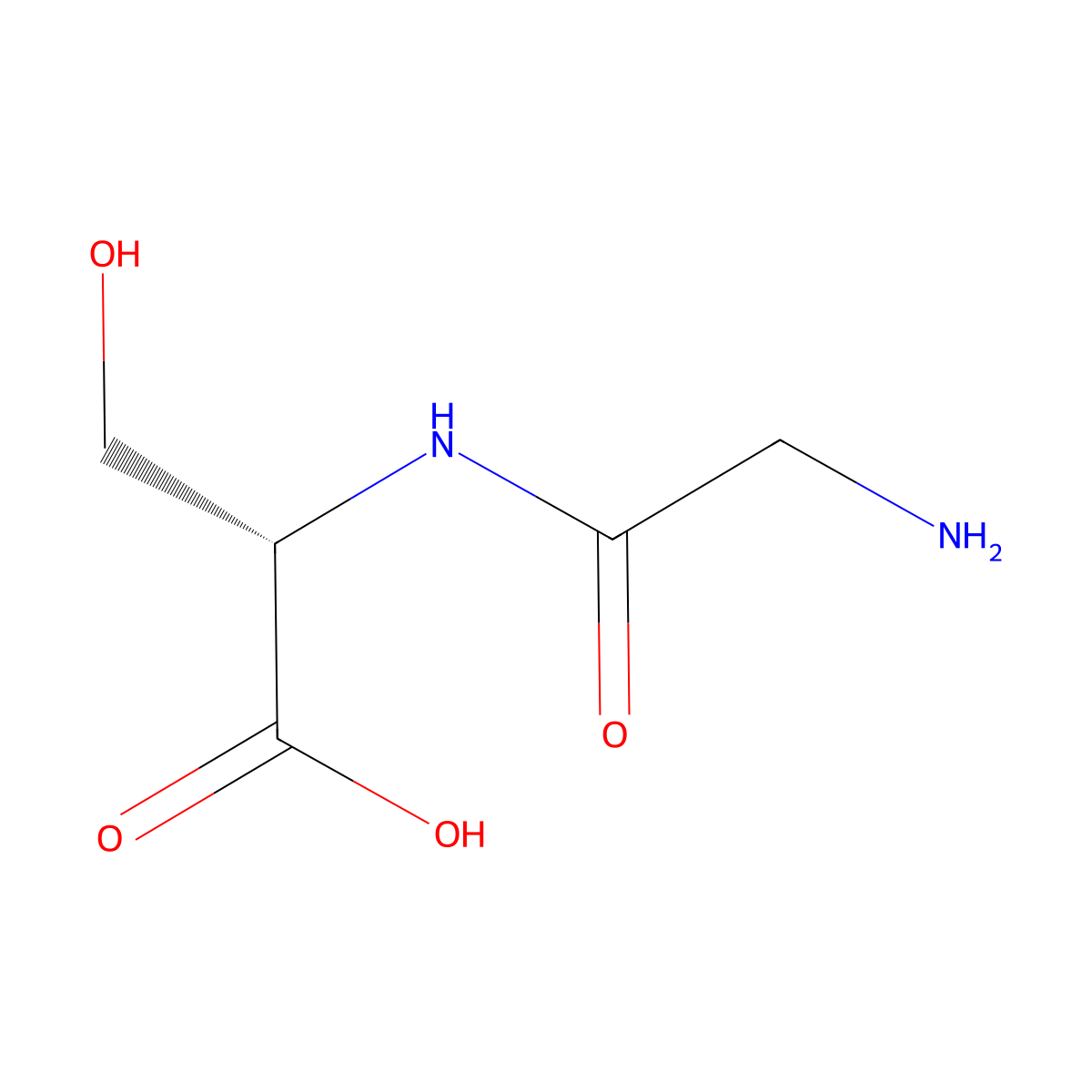 Serine, glycyl- molecular structure, CAS 7361-43-5