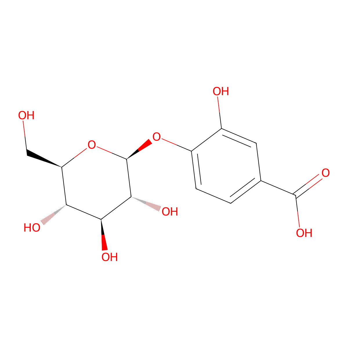 Protocatechuic acid 4-glucoside molecular structure, CAS 7361-59-3