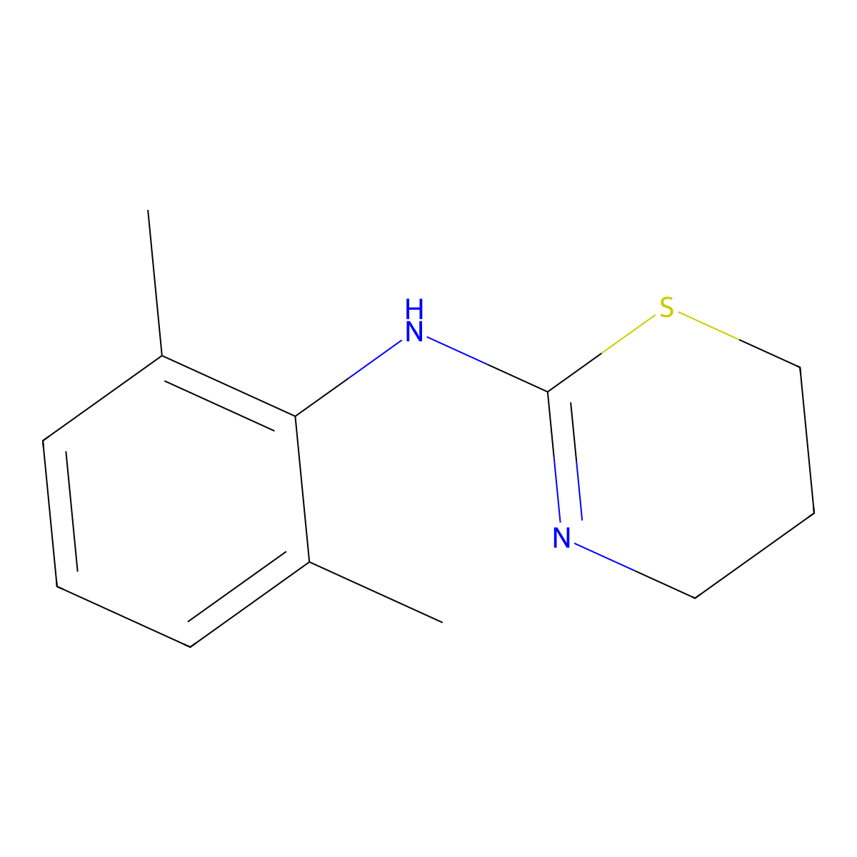 Xylazine molecular structure, CAS 7361-61-7