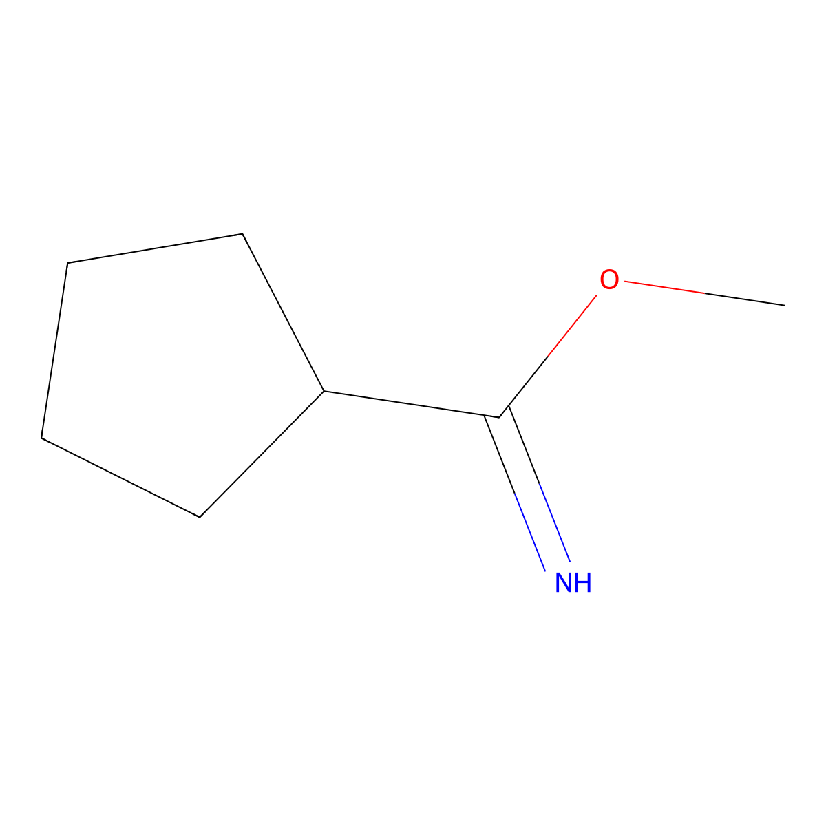 Methyl cyclopentanecarboximidate molecular structure, CAS 736100-88-2