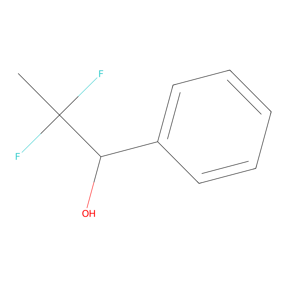 2,2-Difluoro-1-phenylpropan-1-ol molecular structure, CAS 73611-97-9