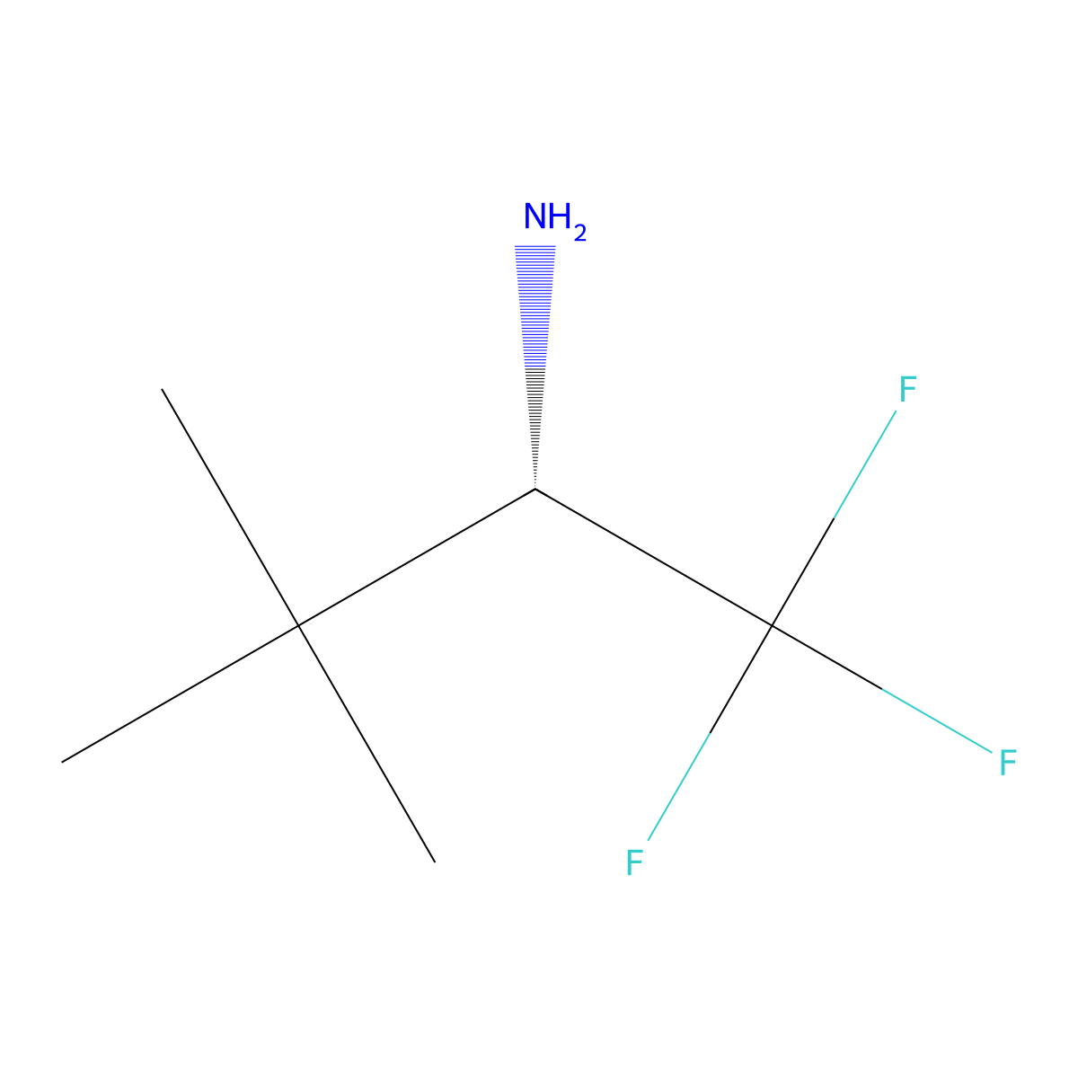 (S)-2,2-Dimethyl-1-trifluoromethyl-propylamine molecular structure, CAS 736127-08-5