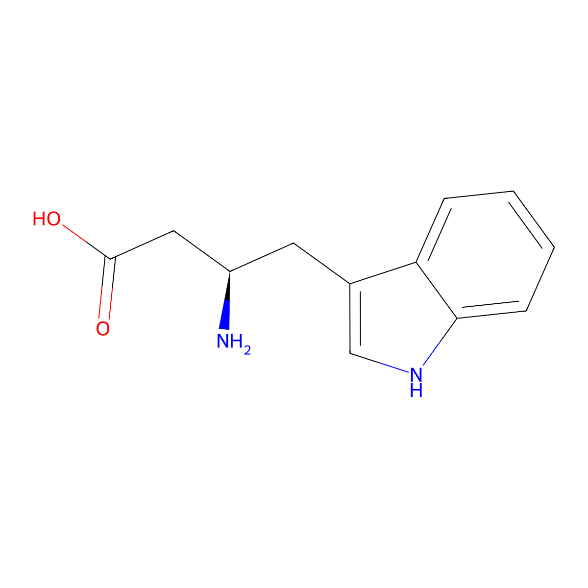 (3R)-3-amino-4-(1H-indol-3-yl)butanoic acid molecular structure, CAS 736131-01-4