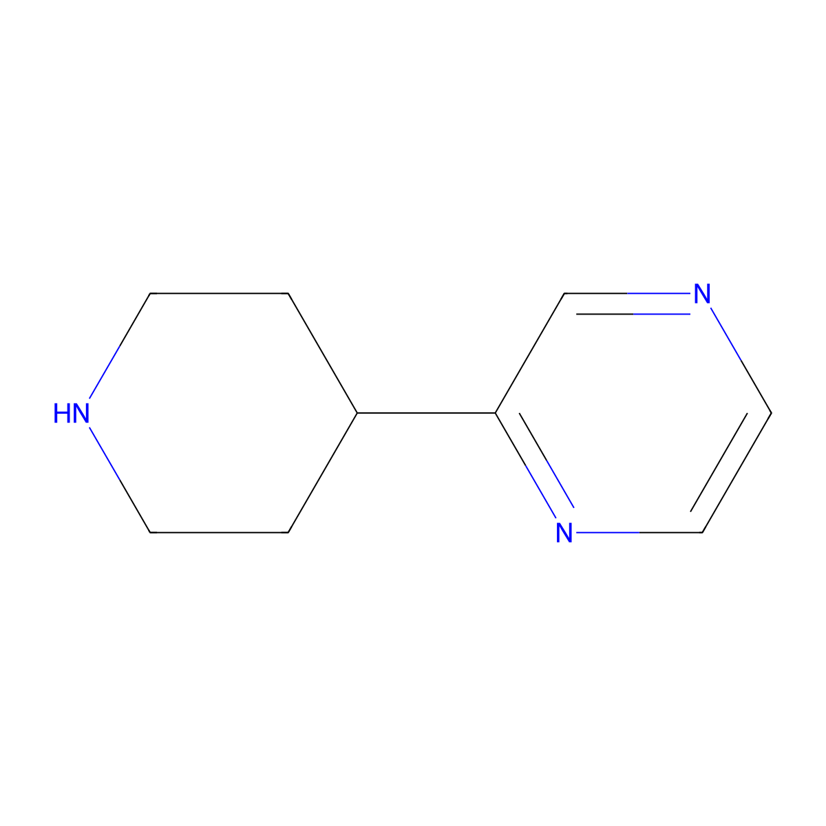 2-(Piperidin-4-yl)pyrazine molecular structure, CAS 736134-74-0