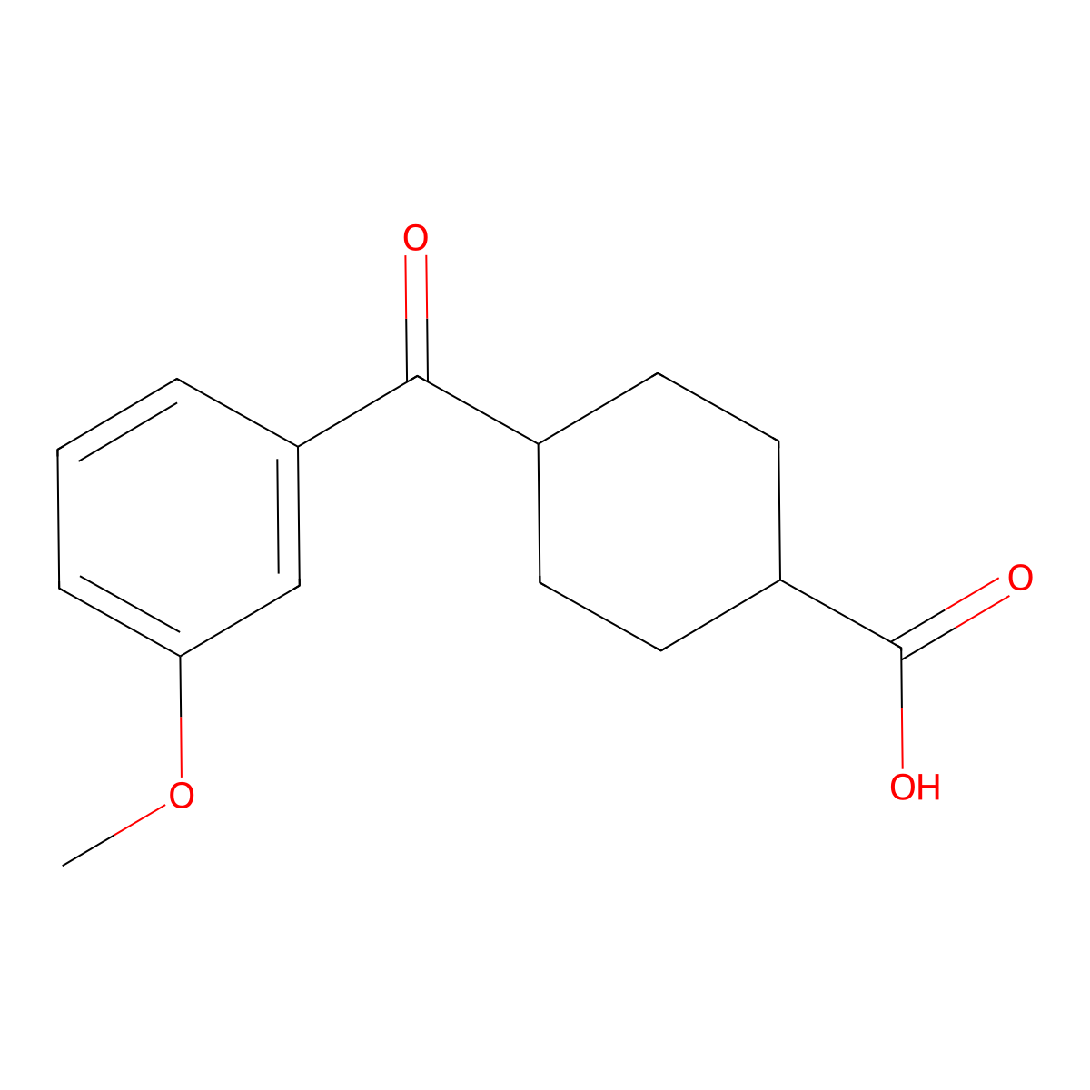 cis-4-(3-Methoxybenzoyl)cyclohexane-1-carboxylic acid molecular structure, CAS 736136-06-4