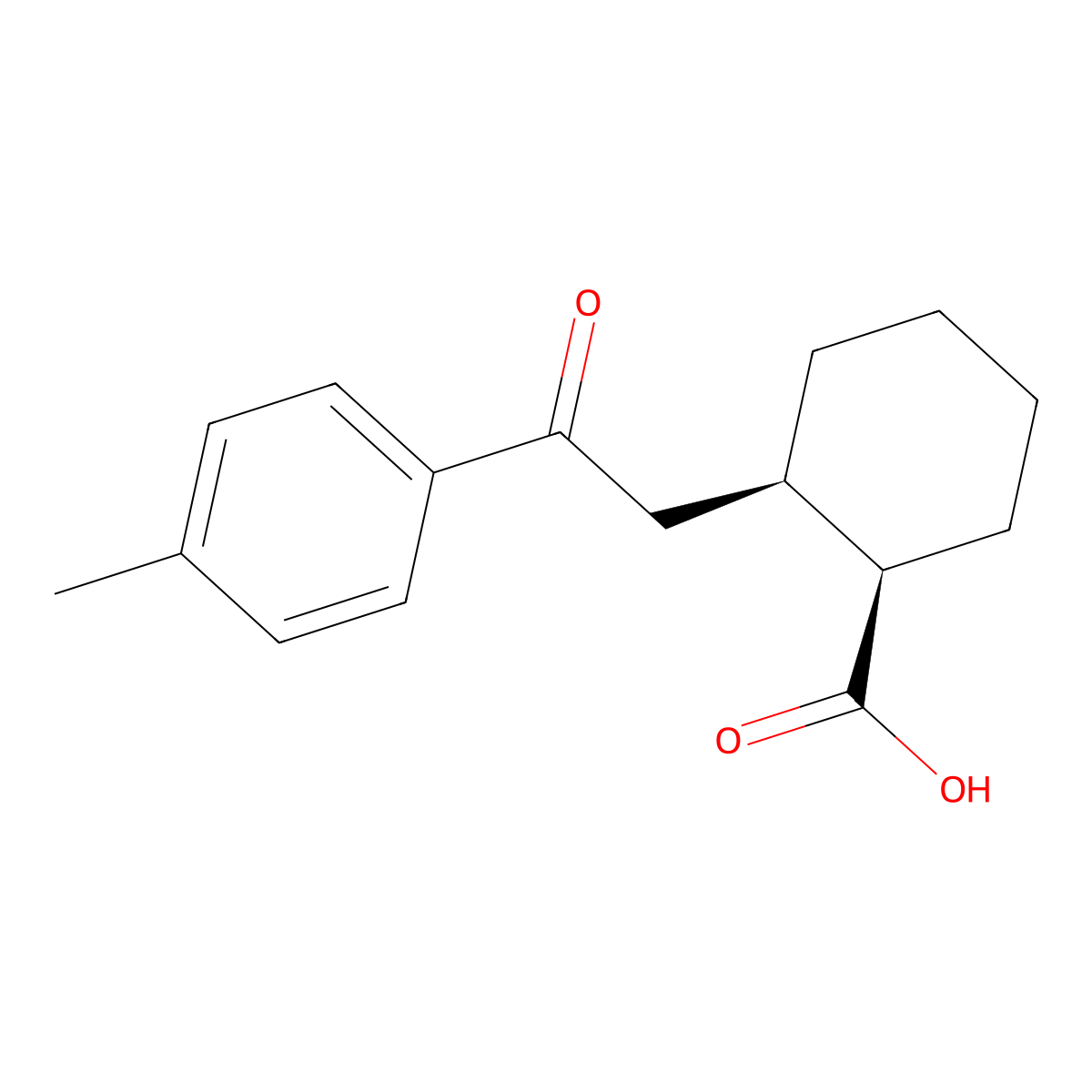 cis-2-[2-(4-Methylphenyl)-2-oxoethyl]cyclohexane-1-carboxylic acid molecular structure, CAS 736136-31-5