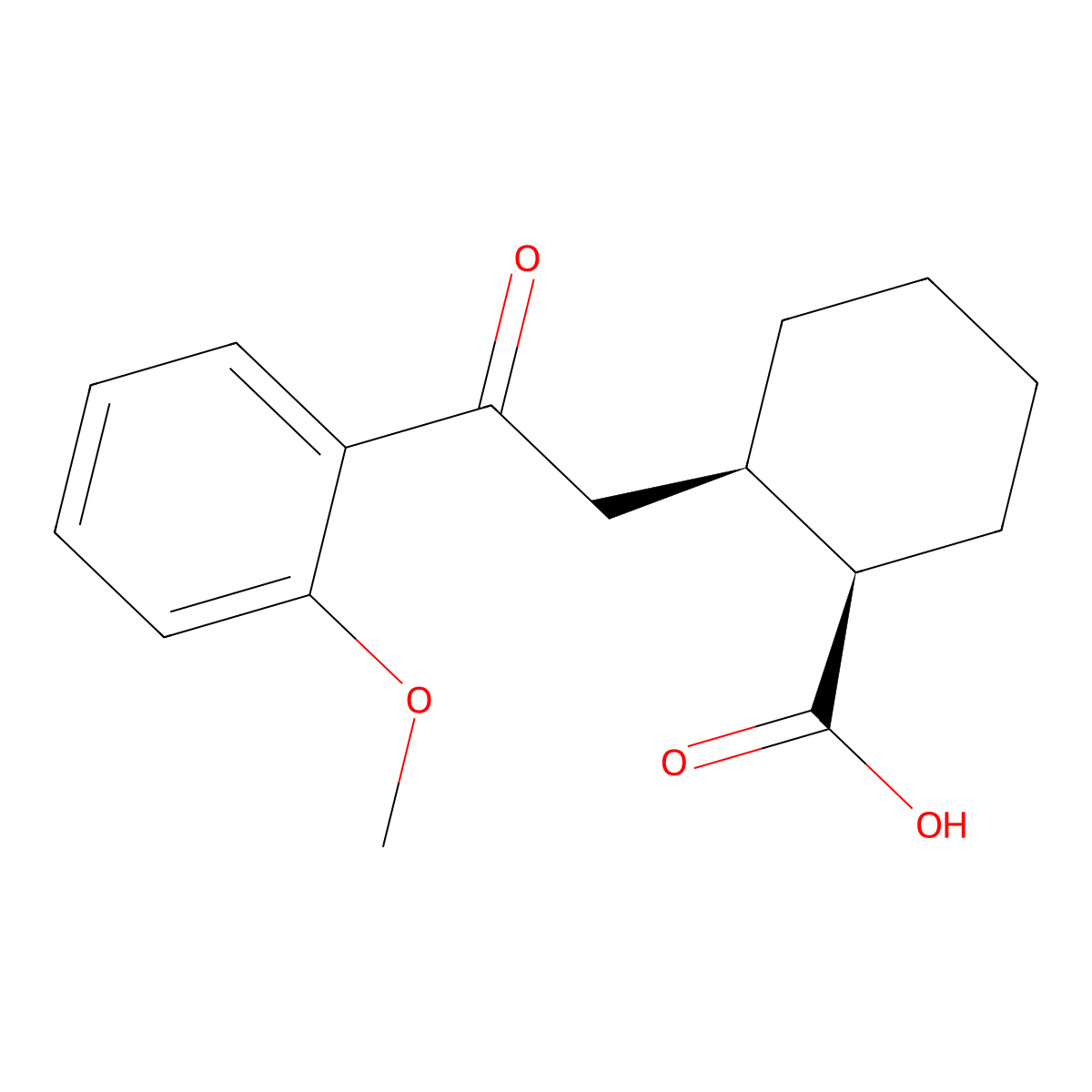 cis-2-[2-(2-Methoxyphenyl)-2-oxoethyl]cyclohexane-1-carboxylic acid molecular structure, CAS 736136-32-6
