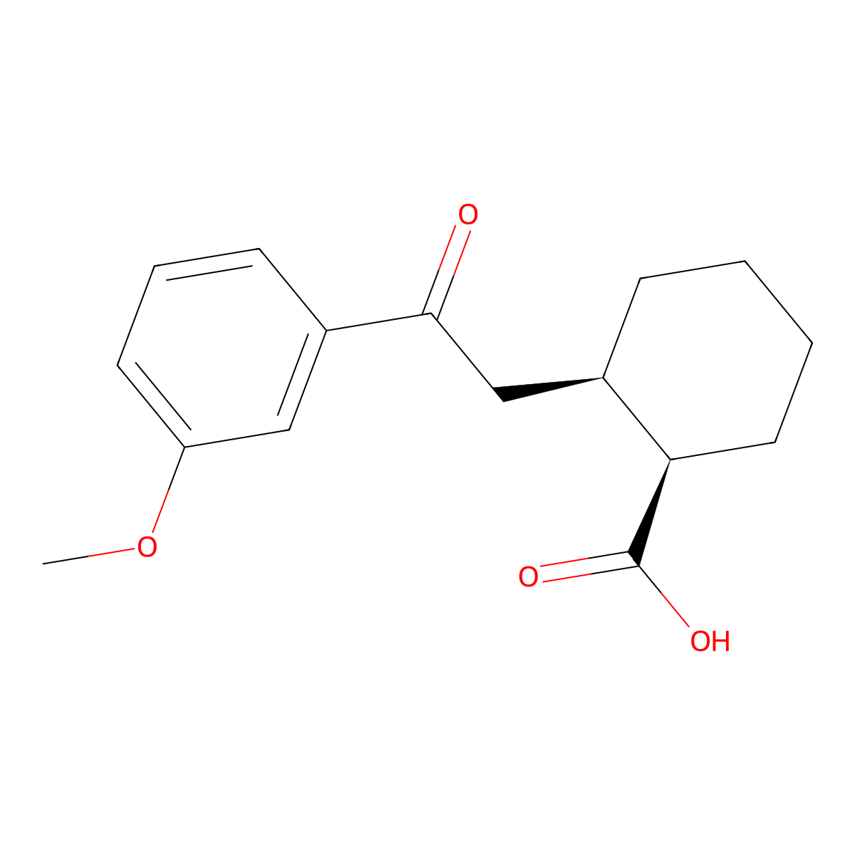 cis-2-[2-(3-Methoxyphenyl)-2-oxoethyl]cyclohexane-1-carboxylic acid molecular structure, CAS 736136-33-7