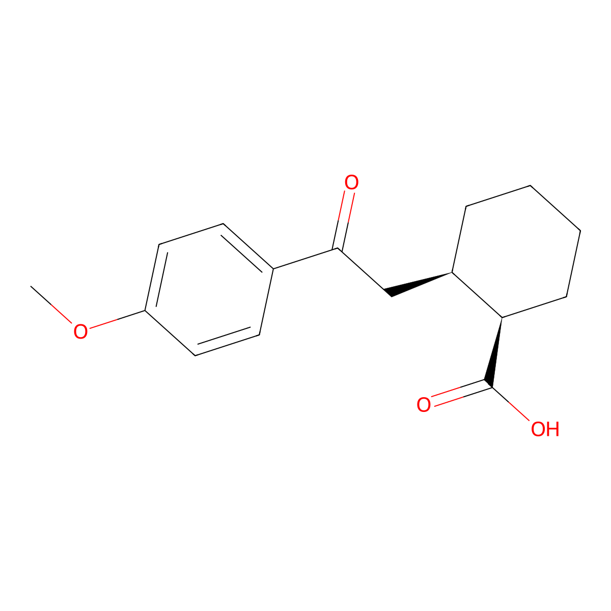 cis-2-[2-(4-Methoxyphenyl)-2-oxoethyl]cyclohexane-1-carboxylic acid molecular structure, CAS 736136-34-8