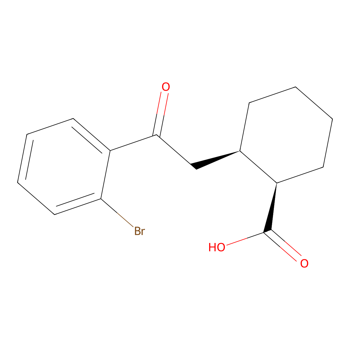 cis-2-[2-(2-Bromophenyl)-2-oxoethyl]cyclohexane-1-carboxylic acid molecular structure, CAS 736136-44-0