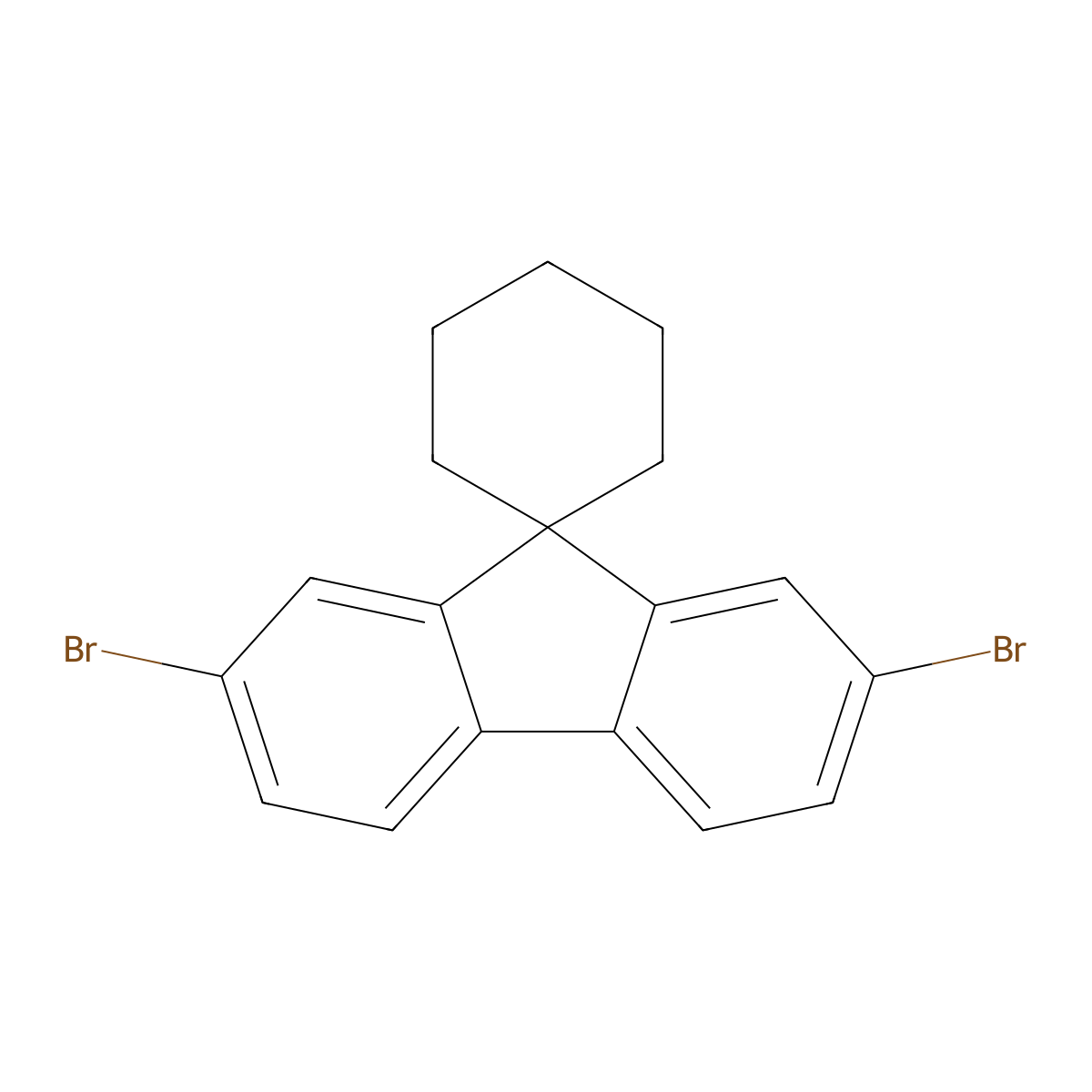 2',7'-Dibromospiro[cyclohexane-1,9'-fluorene] molecular structure, CAS 736138-41-3